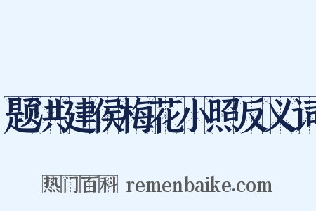 题洪建侯梅花小照反义词是什么意思的图片